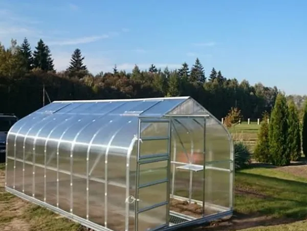 Baumera Växthus STANDART 15 - 2,5x6m med 4 mm polykarbonatbeläggning