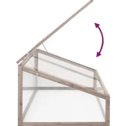 Växthus grå 110x58,5x39 cm granträ - Växthus - Drivhus - Home & Living Växthus