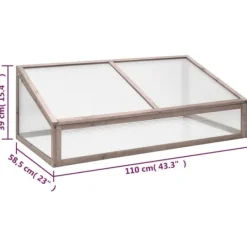 Växthus grå 110x58,5x39 cm granträ - Växthus - Drivhus - Home & Living Växthus