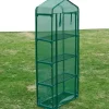 Växthus med 4 hyllor - Transparent grön UV-resistent film | Storlek: 69x32x160 cm