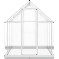 Växthus med aluminiumram - Väderbeständigt och stabilt | Storlek: 169x169x202 cm | Färg: Silver