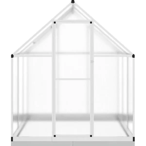 Växthus med aluminiumram - Väderbeständigt och stabilt | Storlek: 169x169x202 cm | Färg: Silver