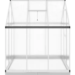 Växthus med aluminiumram - Väderbeständigt och stabilt | Storlek: 169x169x202 cm | Färg: Silver