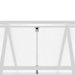 Växthus med aluminiumram - Väderbeständigt och stabilt | Storlek: 169x169x202 cm | Färg: Silver