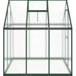 Växthus med grön aluminiumram - Skydd för växter | Storlek: 169x169x195 cm