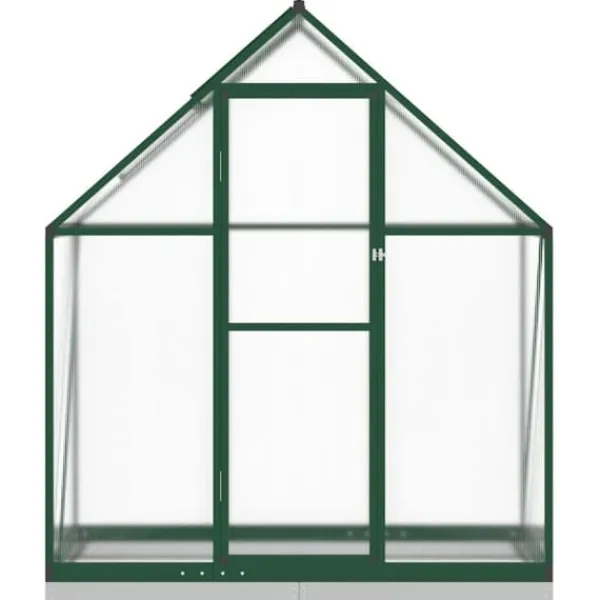 Växthus med grön aluminiumram - Robust och väderbeständig | Storlek: 169x58x202 cm