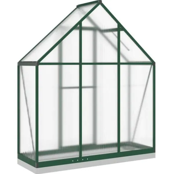Växthus med grön aluminiumram - Robust och väderbeständig | Storlek: 169x58x202 cm