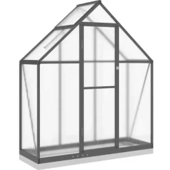 Sale Växthus med ram antracit 169x58x202 cm aluminium Växthus