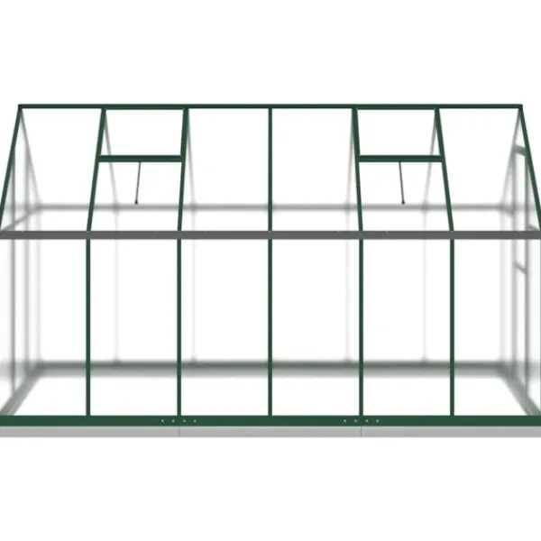 vidaXL Växthus med ram grön 334x169x202 cm aluminium