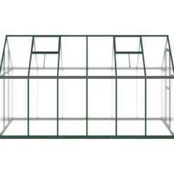 vidaXL Växthus med ram grön 334x169x195 cm aluminium