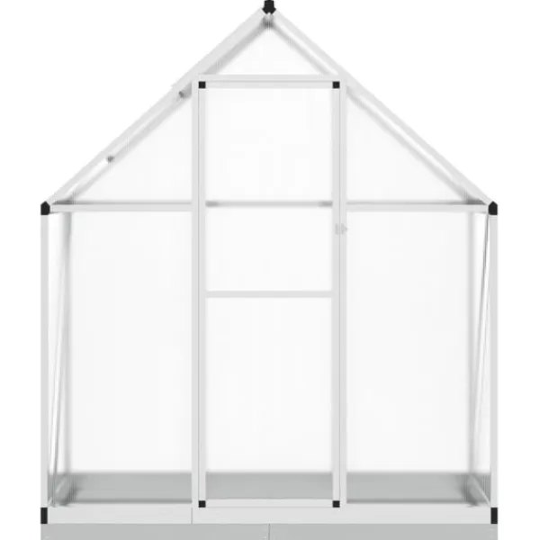 vidaXL Växthus med ram silver 169x58x202 cm aluminium