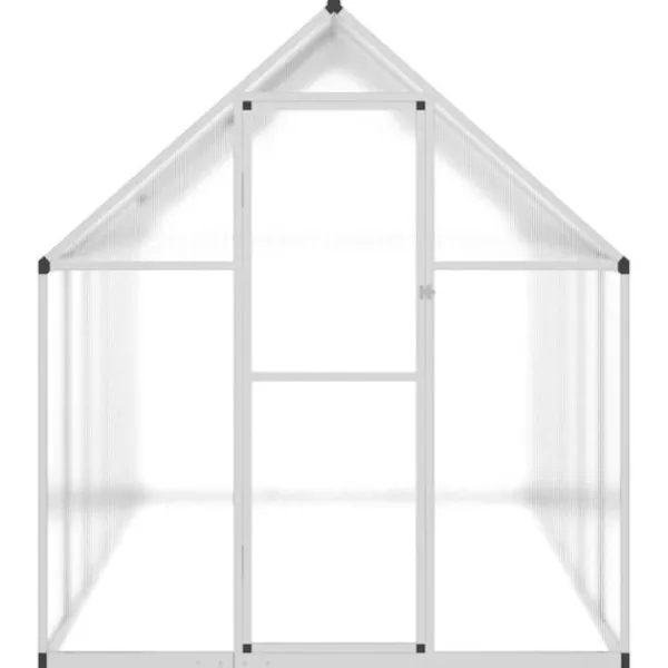 vidaXL Växthus med ram silver 334x169x195 cm aluminium