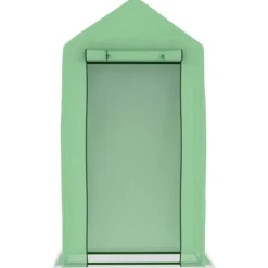 vidaXL Växthus med stålram 0,5 m² 1x0,5x1,9 m