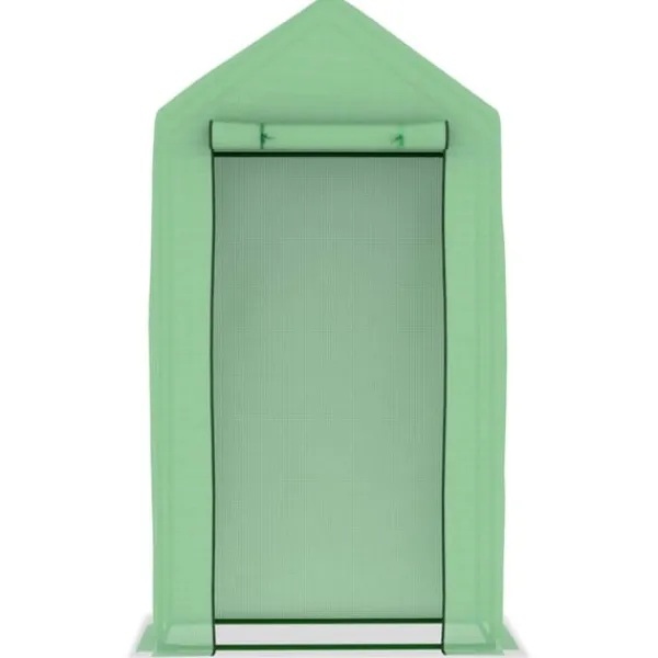 vidaXL Växthus med stålram 0,5 m² 1x0,5x1,9 m