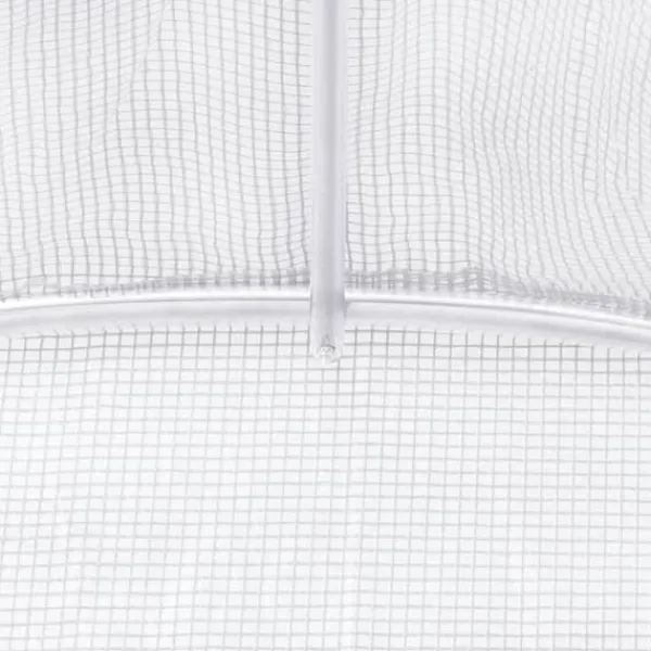 Hot Växthus med stålram - Rymligt för frukter & grönsaker | Färg: Vit | Storlek: 16 m² (4x4x2 m) Växthus