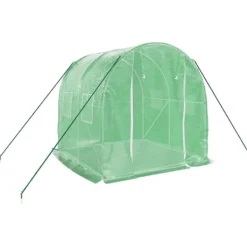 Discount Växthus med stålram grön 4 m² 2x2x2 m Växthus