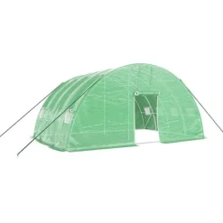 Discount Växthus med stålram grönt 24 m² 6x4x2,85 m Växthus