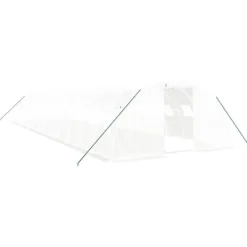 Clearance Växthus med stålram vit 56 m² 14x4x2 m Växthus