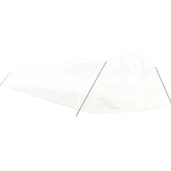 vidaXL Växthus med stålram vit 54 m² 18x3x2 m