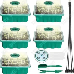 Växthus plantsats - TECH DISCOUNT - 5 delar - Flexibel silikon - 12 fack - 18x14x11 cm