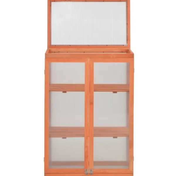 vidaXL Växthus trä 75x47x109 cm