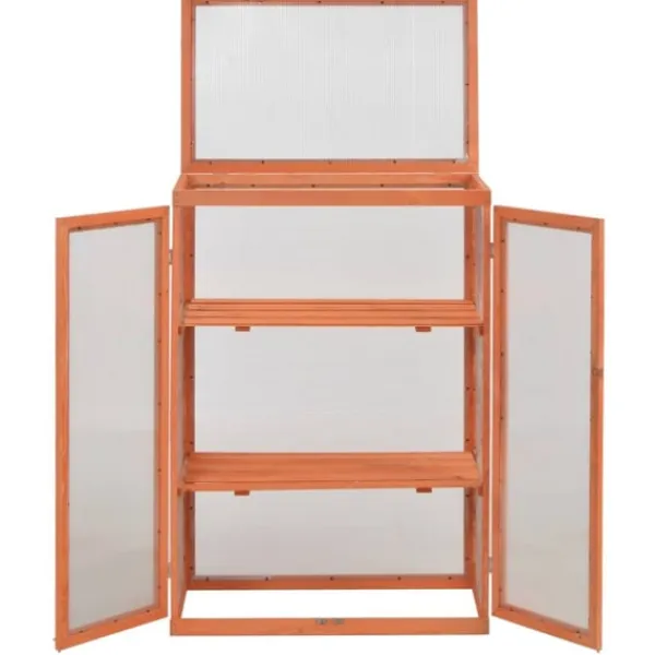 vidaXL Växthus trä 75x47x109 cm