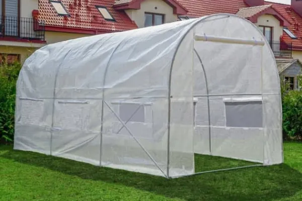 Viking Choice Växthus 3x2x2 meter - vitt - med 6 myggnätsfönster - 6m2