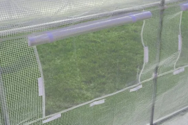 Best Växthus 4,5x2x2 meter vit - med 6 myggnätsfönster - 9m2 Växthus