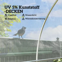 Växthusfolie 6x10 m, vattentät med UV-skydd, extra tjock, transparent