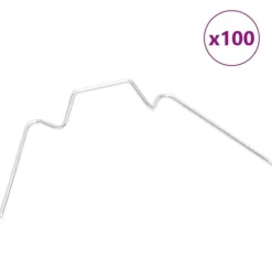 vidaXL Växthusklämmor 100 st W-typ galvaniserat stål