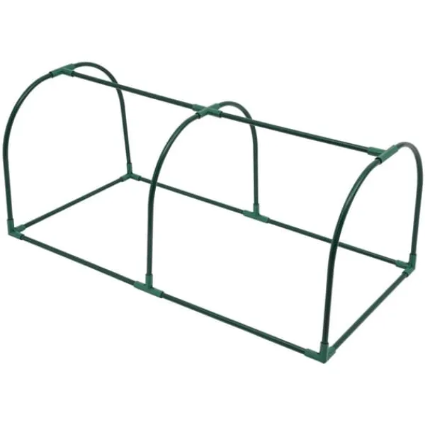 Växthustunnel - Mini växthus - 120x60x50 cm - PE-överdrag med dragkedja - Järnram - 2 kg - Beige