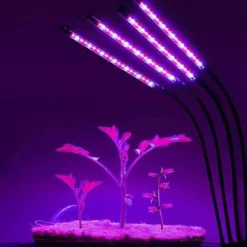 Online Växtlampa / växtbelysning med 4 flexibla LED lysrör 1-pack Kit För Växt- & Örtplantering