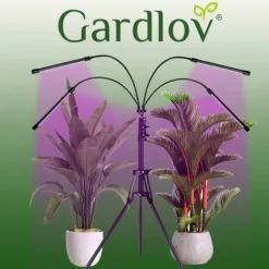 Växtlampa med Stativ / Växtbelysning - 4 LED-paneler