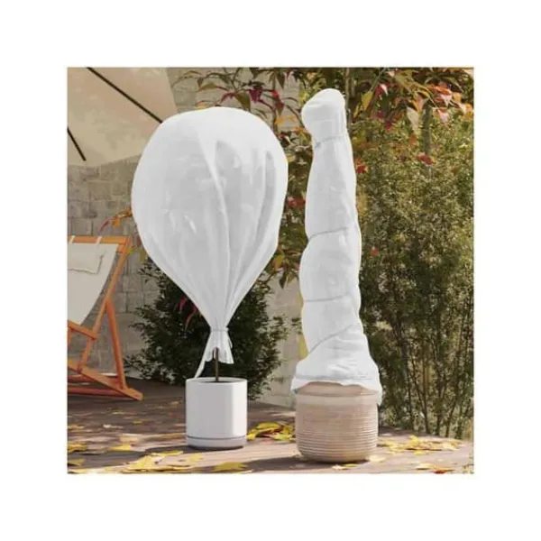 vidaXL Växtskydds fleece - - 50x3,2 m - Vit - Ovävd tyg - UV-resistent - Återanvändbar