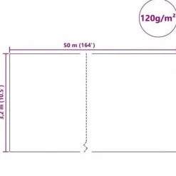vidaXL Växtskydds fleece - - 50x3,2 m - Vit - Ovävd tyg - UV-resistent - Återanvändbar