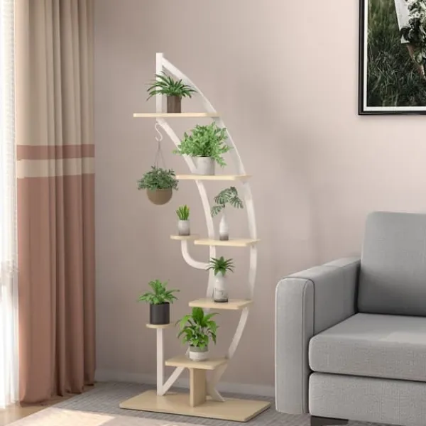 Discount Växtställ, 60×30×155 cm, Vit Växtställ