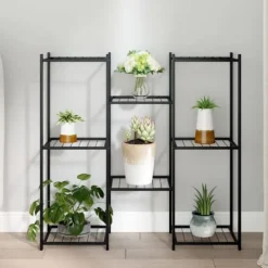 Växtställ - Living Växtställ 83x25x80 cm svart järn