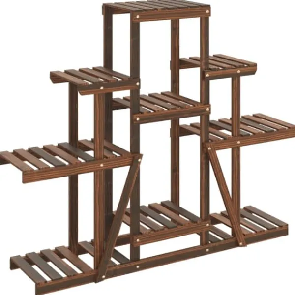 Outlet Växtställ - Living Växtställ 110x25x96 cm massivt granträ Växtställ