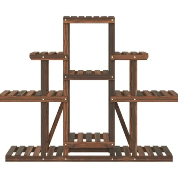 Outlet Växtställ - Living Växtställ 110x25x96 cm massivt granträ Växtställ