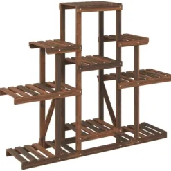 Outlet Växtställ - Living Växtställ 110x25x96 cm massivt granträ Växtställ