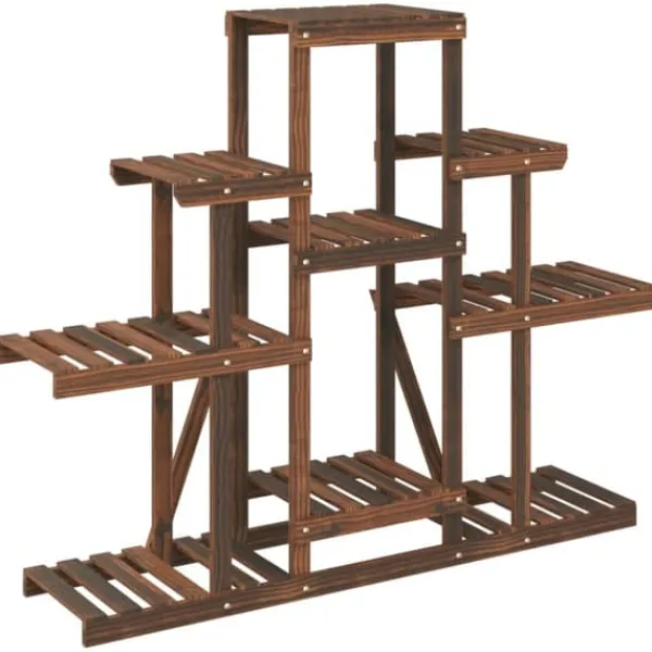 Outlet Växtställ - Living Växtställ 110x25x96 cm massivt granträ Växtställ