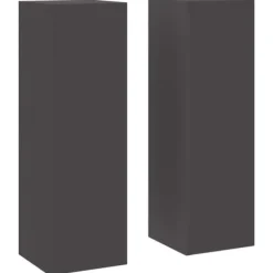 Outlet Växtställ 2 pcs Svart 24 x 24 x 75 cm Stål Krukor & Växtbehållare