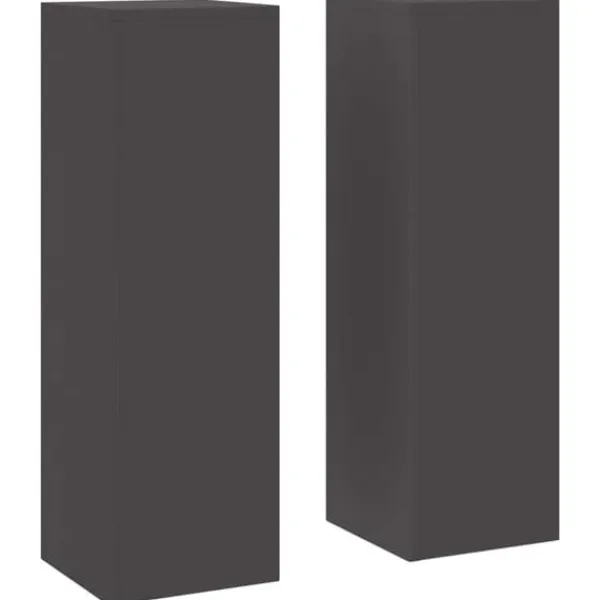 Outlet Växtställ 2 pcs Svart 24 x 24 x 75 cm Stål Krukor & Växtbehållare