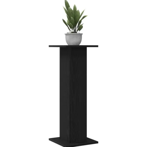 vidaXL Växtställ 2 pcs Svart Ek 30 x 30 x 80 cm Konstruerat trä