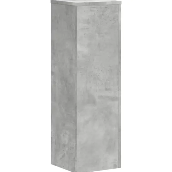 New Växtställ 2 st betonggrå konstruerat trä | Storlek: 25x25x80 cm Växtställ