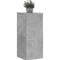Växtställ 2 st betonggrå 30x30x70 cm konstruerat trä Växtställ