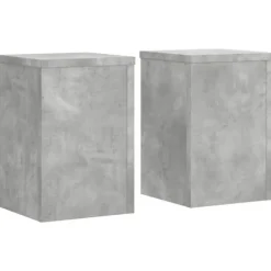 vidaXL Växtställ 2 st betonggrå 20x20x30 cm konstruerat trä