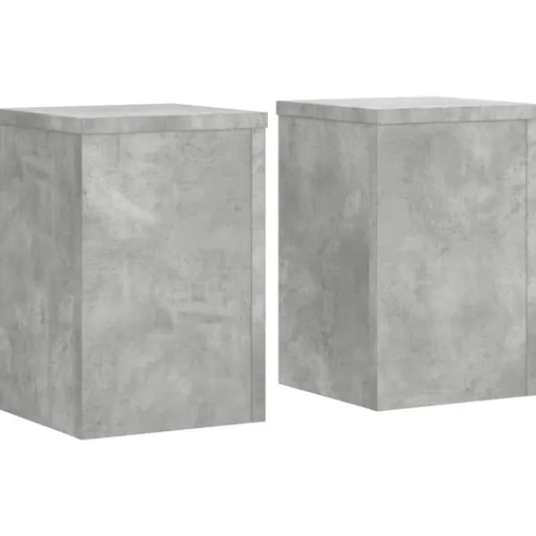 vidaXL Växtställ 2 st betonggrå 20x20x30 cm konstruerat trä
