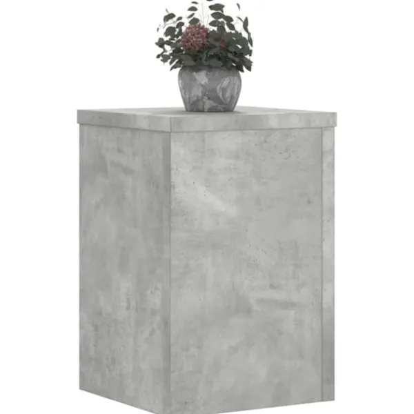 vidaXL Växtställ 2 st betonggrå 20x20x30 cm konstruerat trä