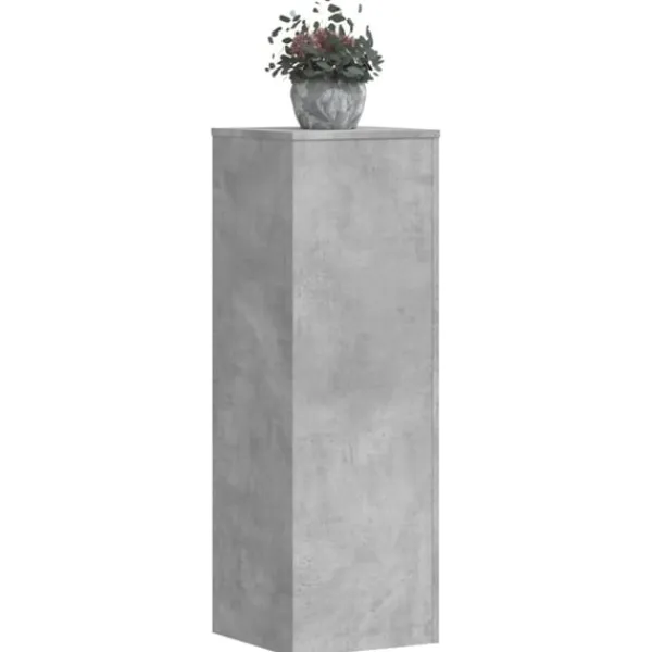 Outlet Växtställ 2 st betonggrå 33x33x100 cm konstruerat trä Växtställ